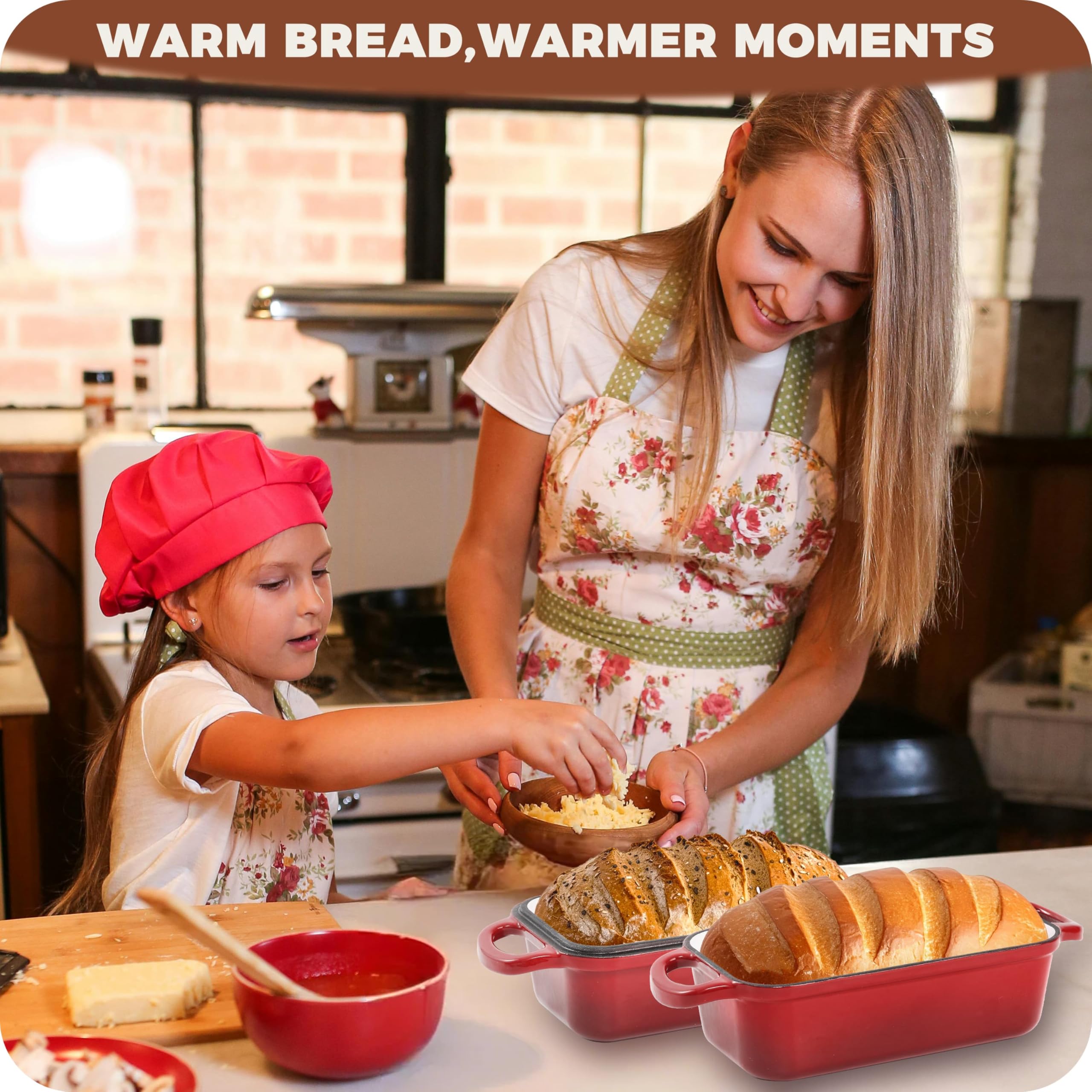 Articasting pan compatible with oven and grill for versatile baking.