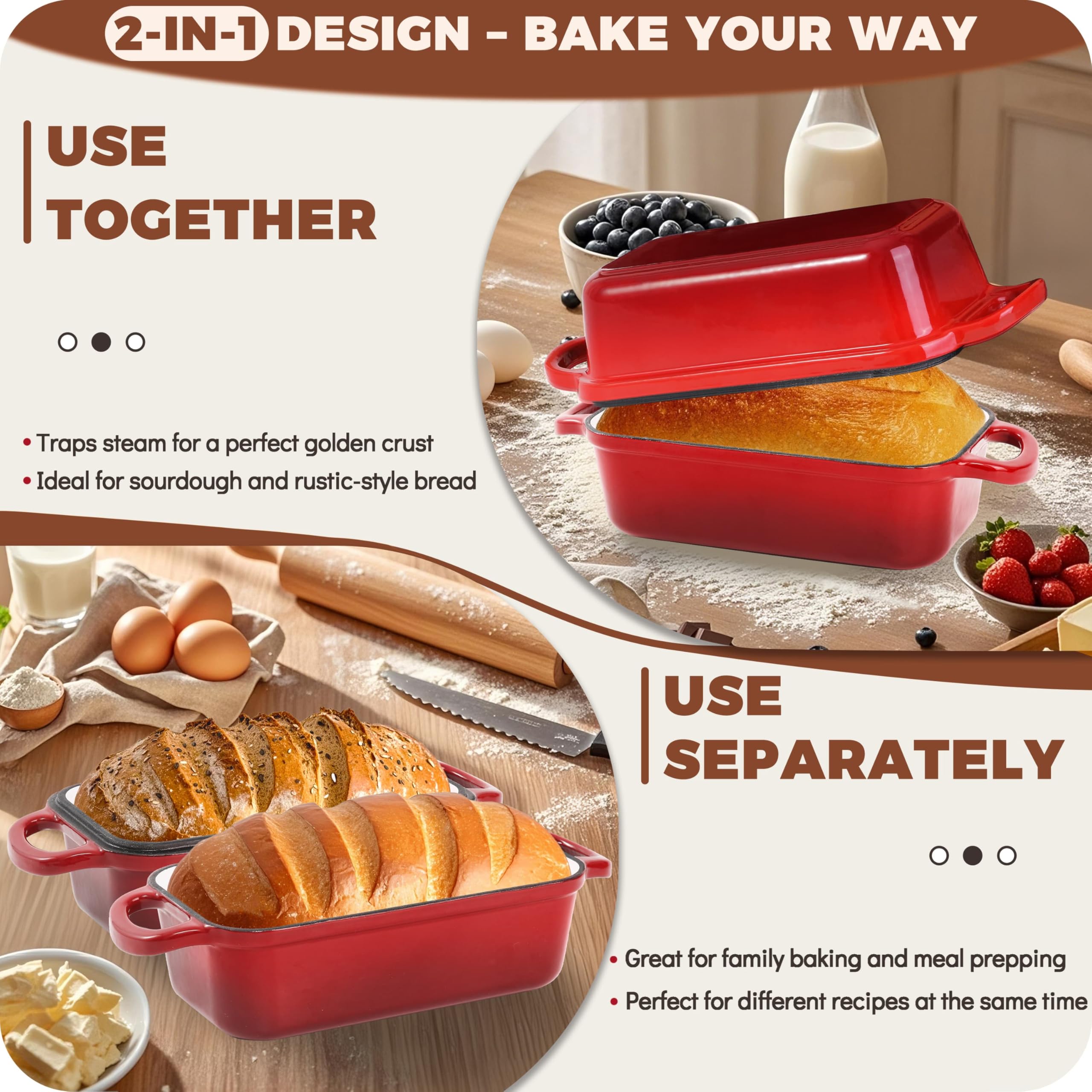 Articasting gift-set includes recipe guide for home bread baking.