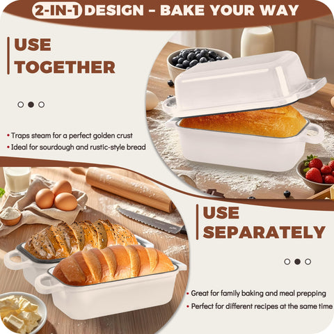 Articasting tight-fitting lid locks in moisture for a crisp crust