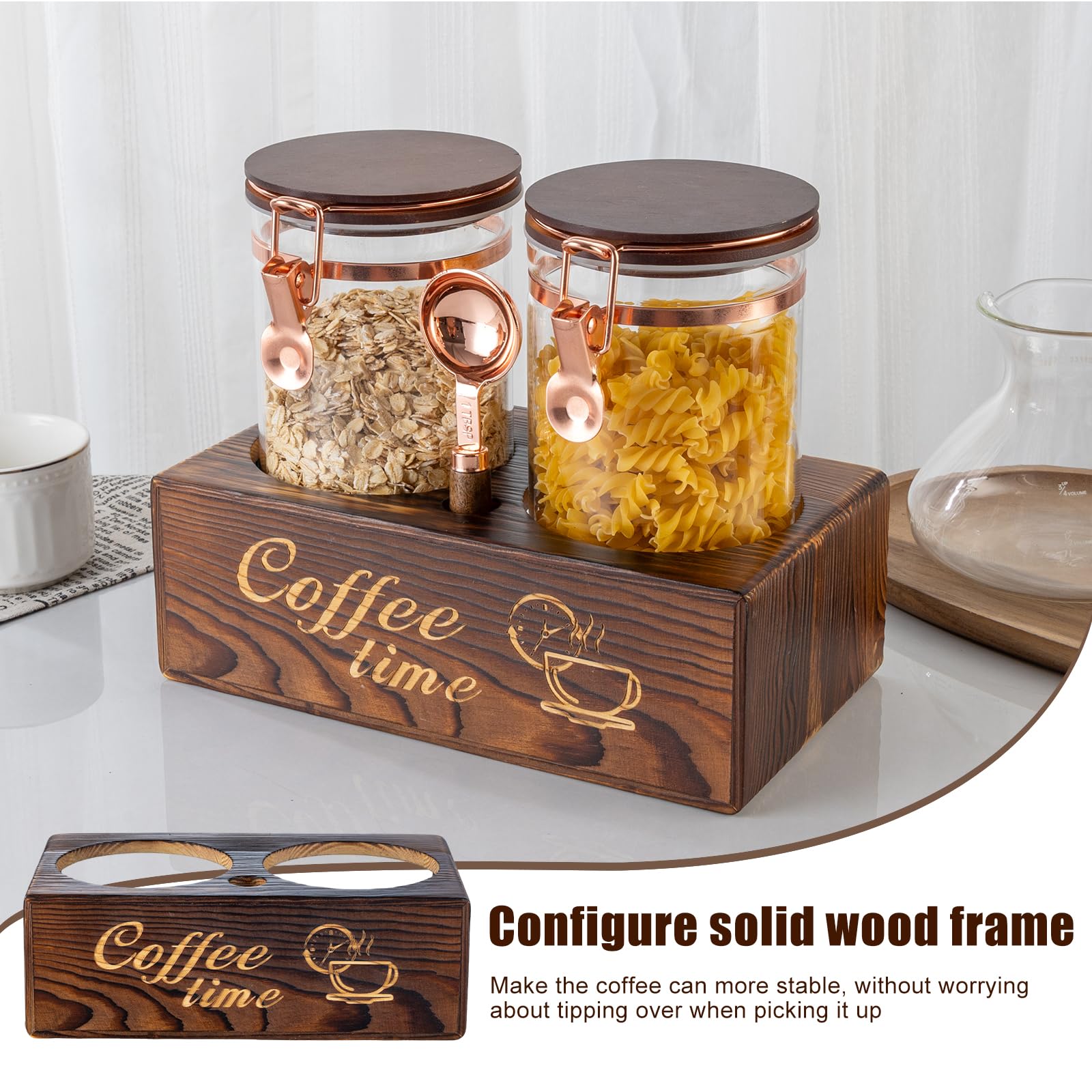 Clear ARTIFORM borosilicate glass reveals contents while protecting freshness.