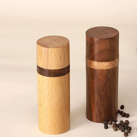 Compact shaker duo with 4-inch height fits everyday dining.