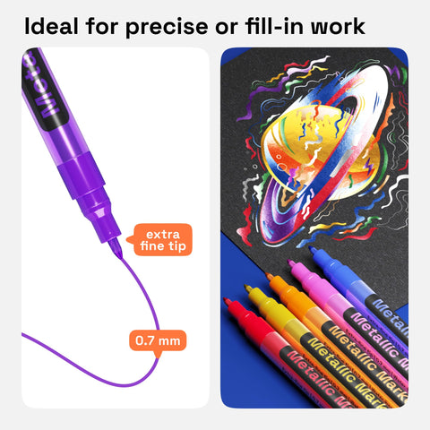 On wood, ARTISTRO pens provide detailed lines and highlights.