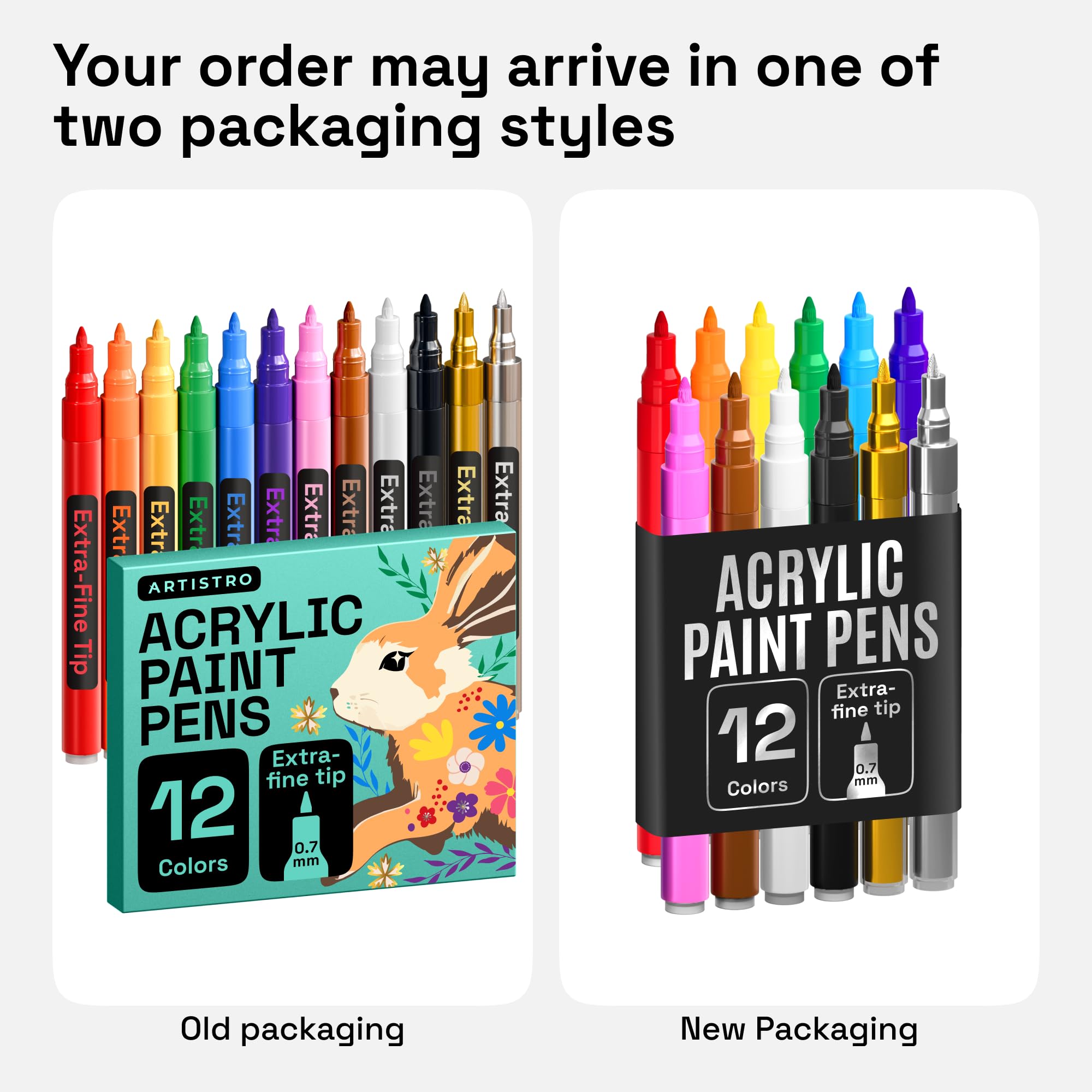 Artistro fine-detail markers enable sharp lettering and intricate accents.