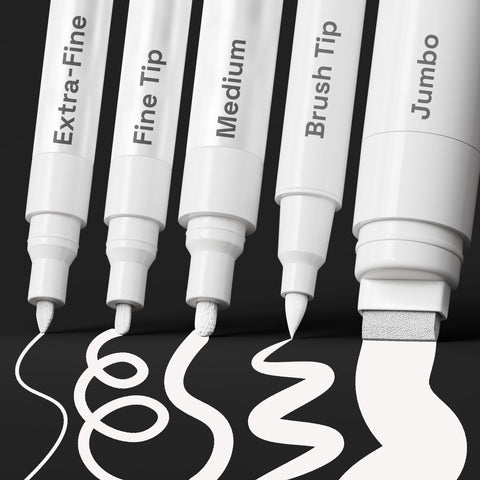 ARTISTRO 5 white paint pen on glass for durable markings and crisp lines