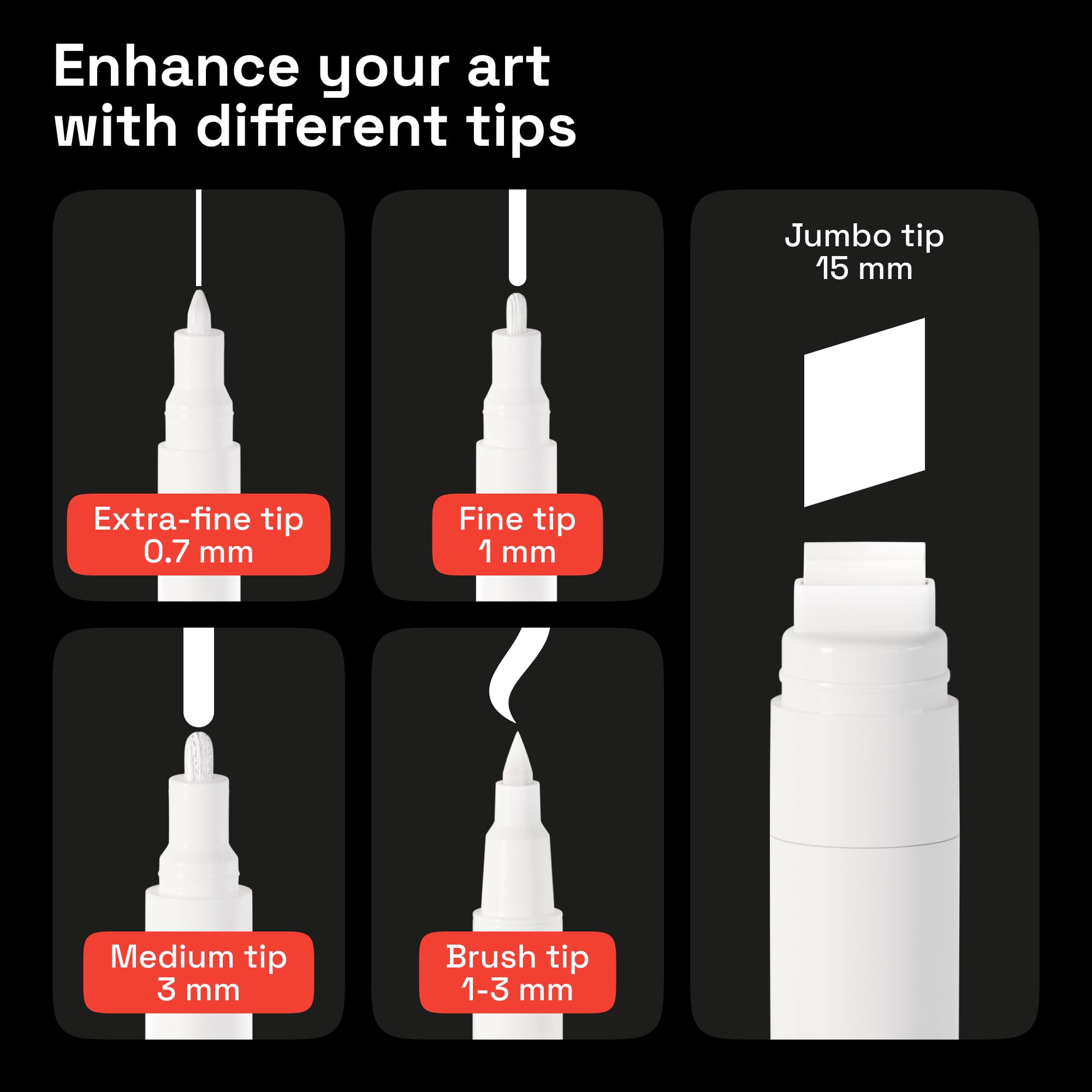 ARTISTRO 5 white paint pen for rock painting with opaque coverage