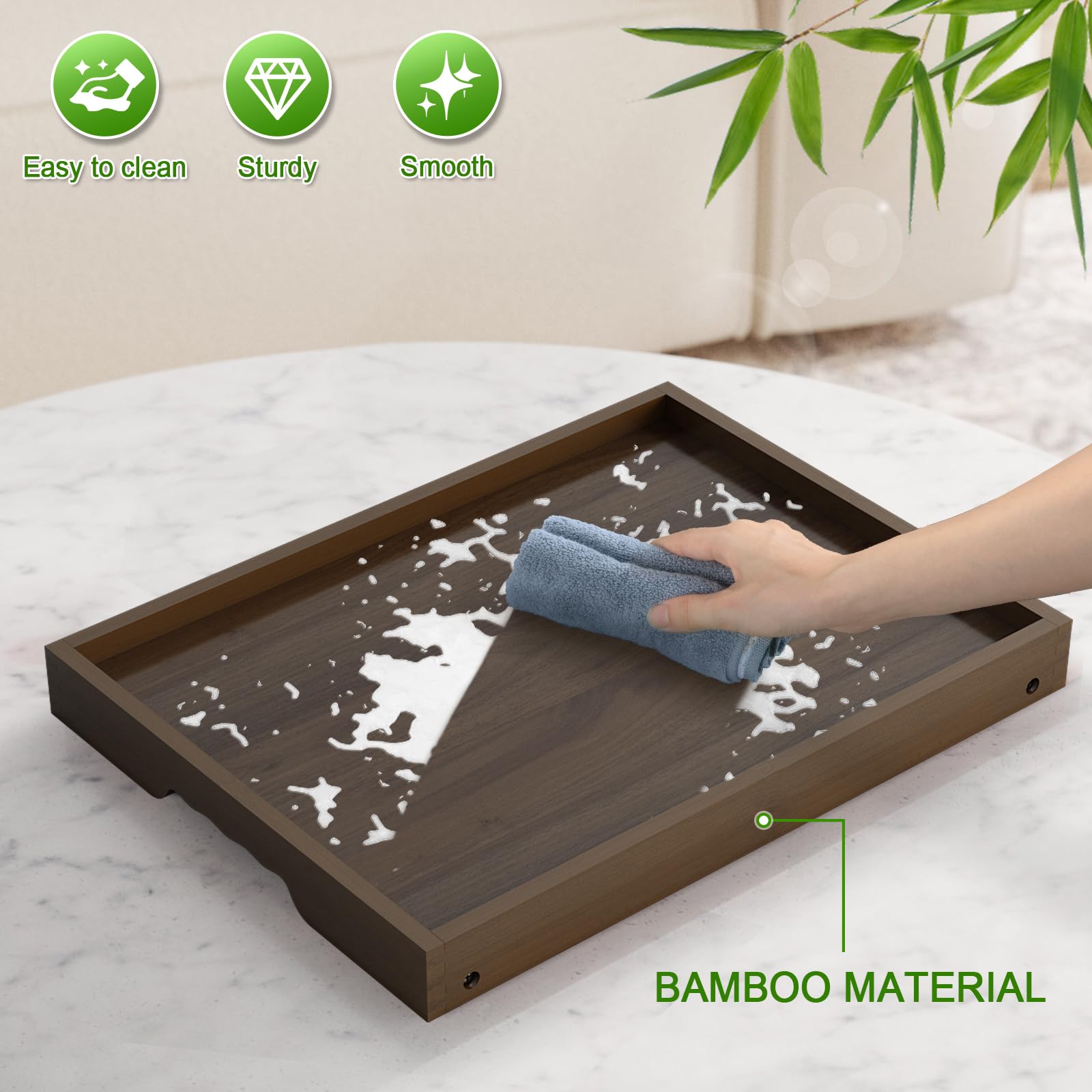 Artmalle compact tray shown closed to save space.