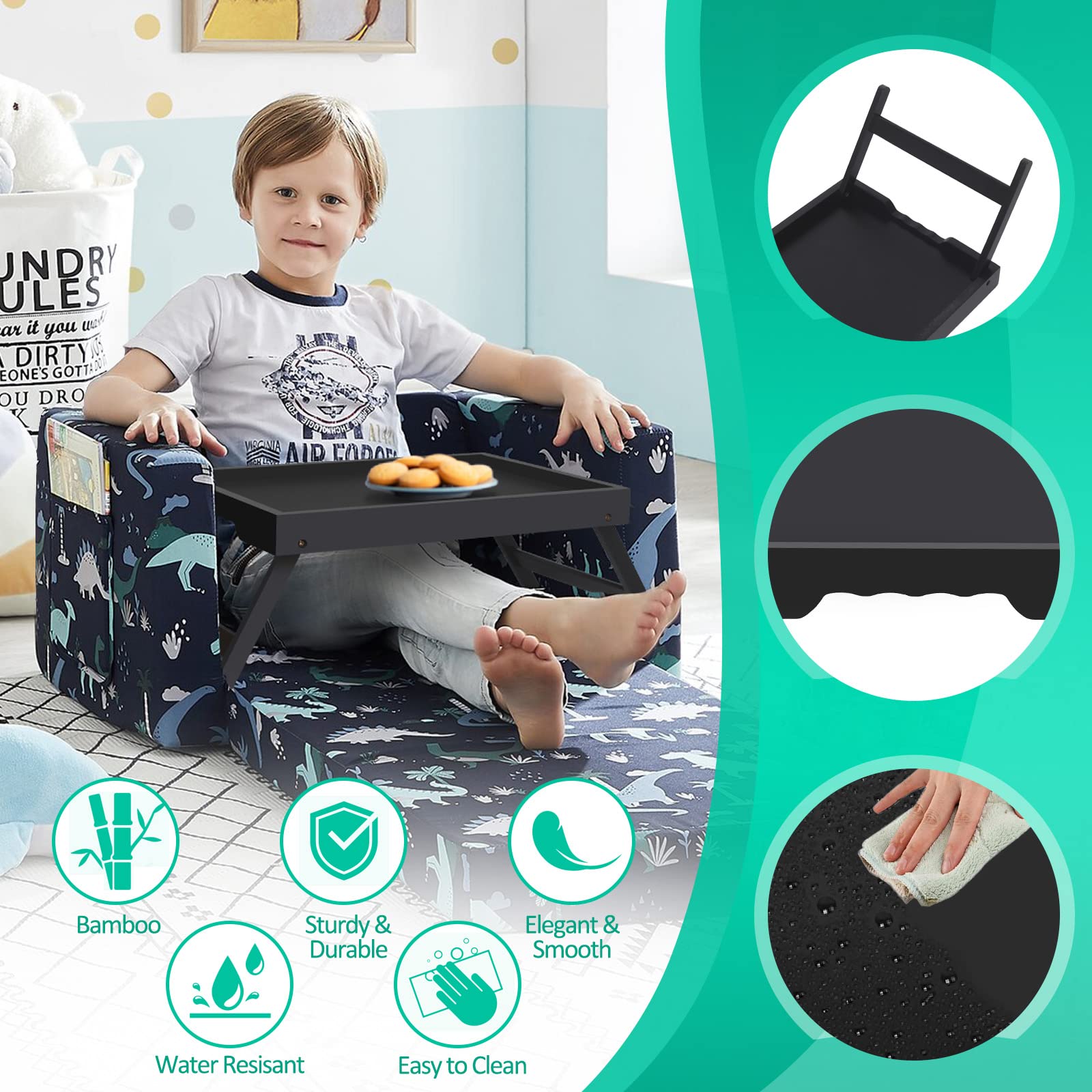 Close-up of bamboo texture on Artmeer tray for durable use