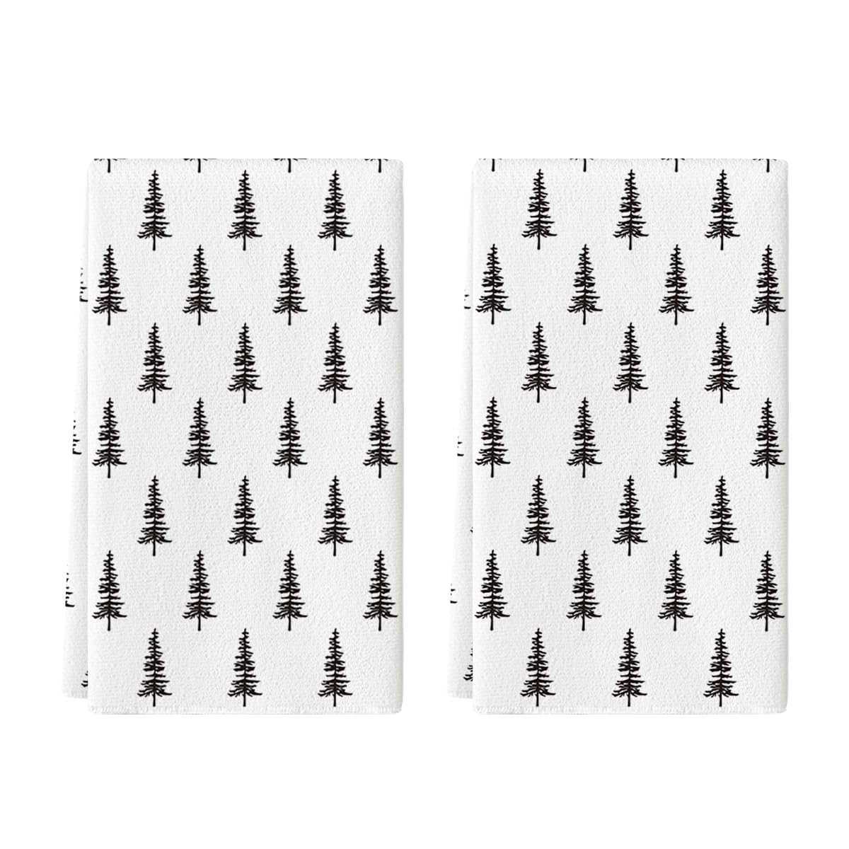 Artoid Mode beige Xmas tree towel, soft and absorbent for daily kitchen drying