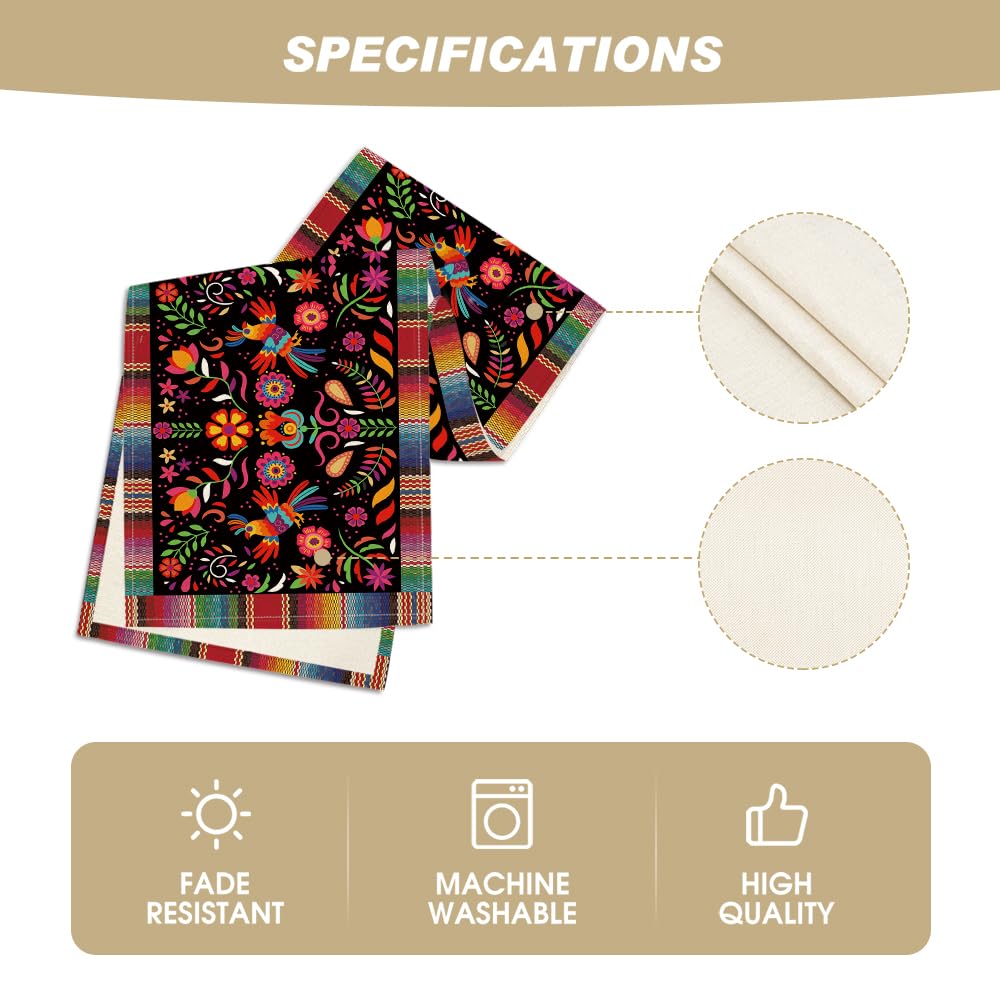 Artoid Mode bird motif table runner protects surfaces while hosting gatherings.