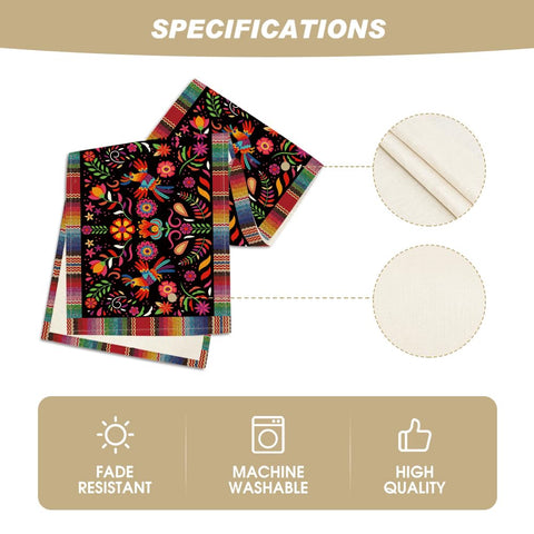 Artoid Mode bird motif table runner protects surfaces while hosting gatherings.
