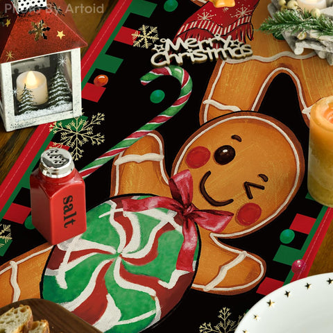 Artoid Mode runner on dining table demonstrates vibrant decor for seasonal meals