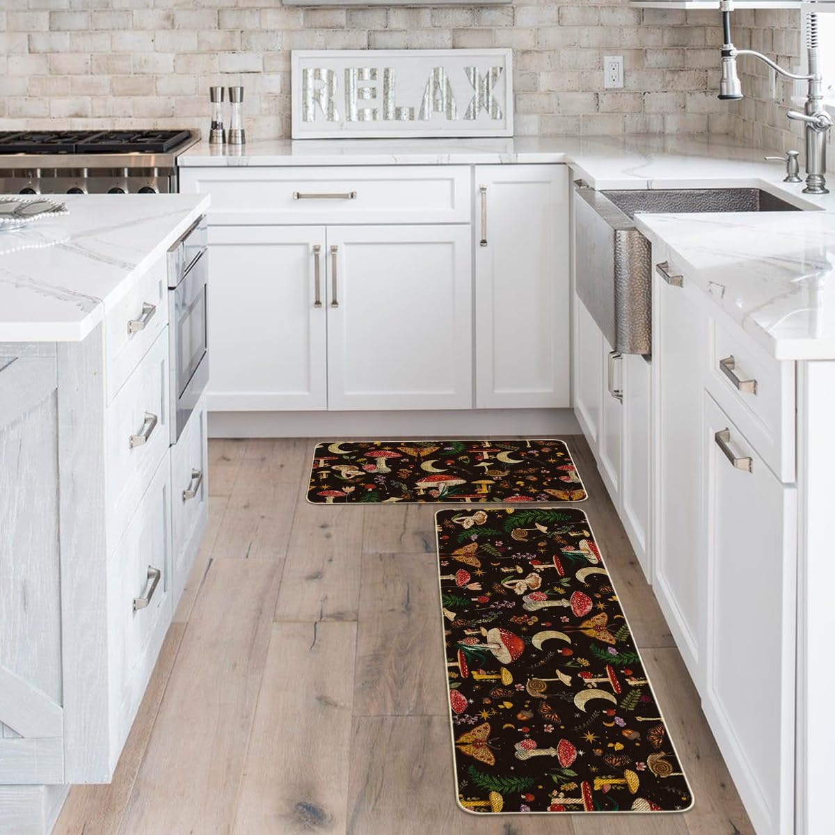 Artoid Mode mats back view highlights non-slip recycled rubber backing for safer flooring.