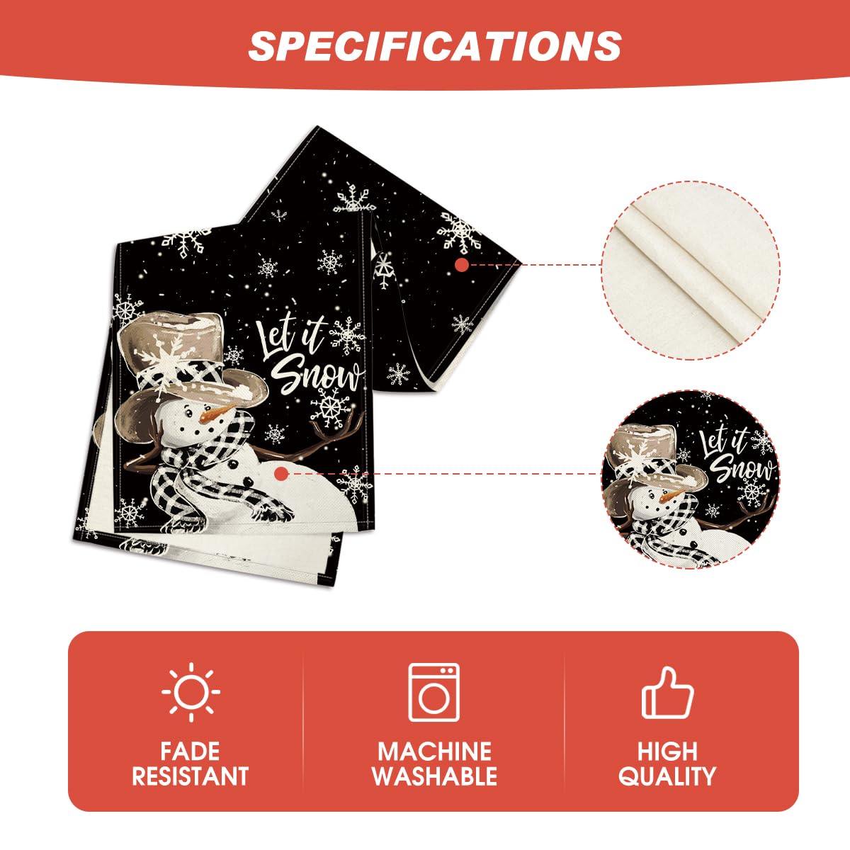 Artoid Mode winter decor runner creates festive ambiance for dinners.