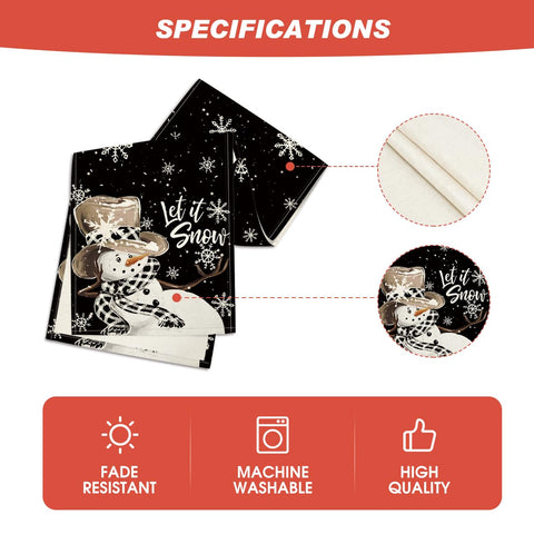 Artoid Mode winter decor runner creates festive ambiance for dinners.