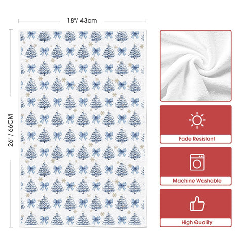 Artoid Mode Blue Bowknot towels absorbency close-up for drying tasks.