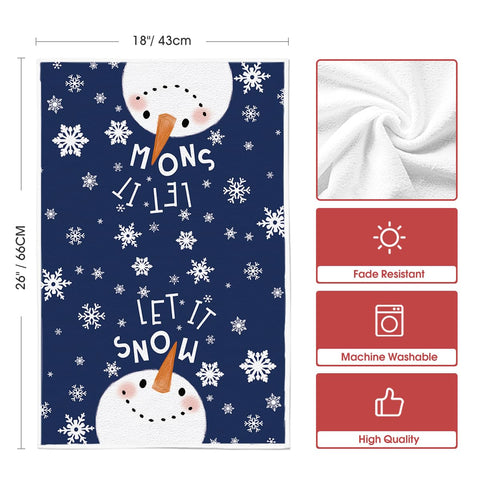 Artoid Mode blue towels pair with holiday decor and everyday cleaning.