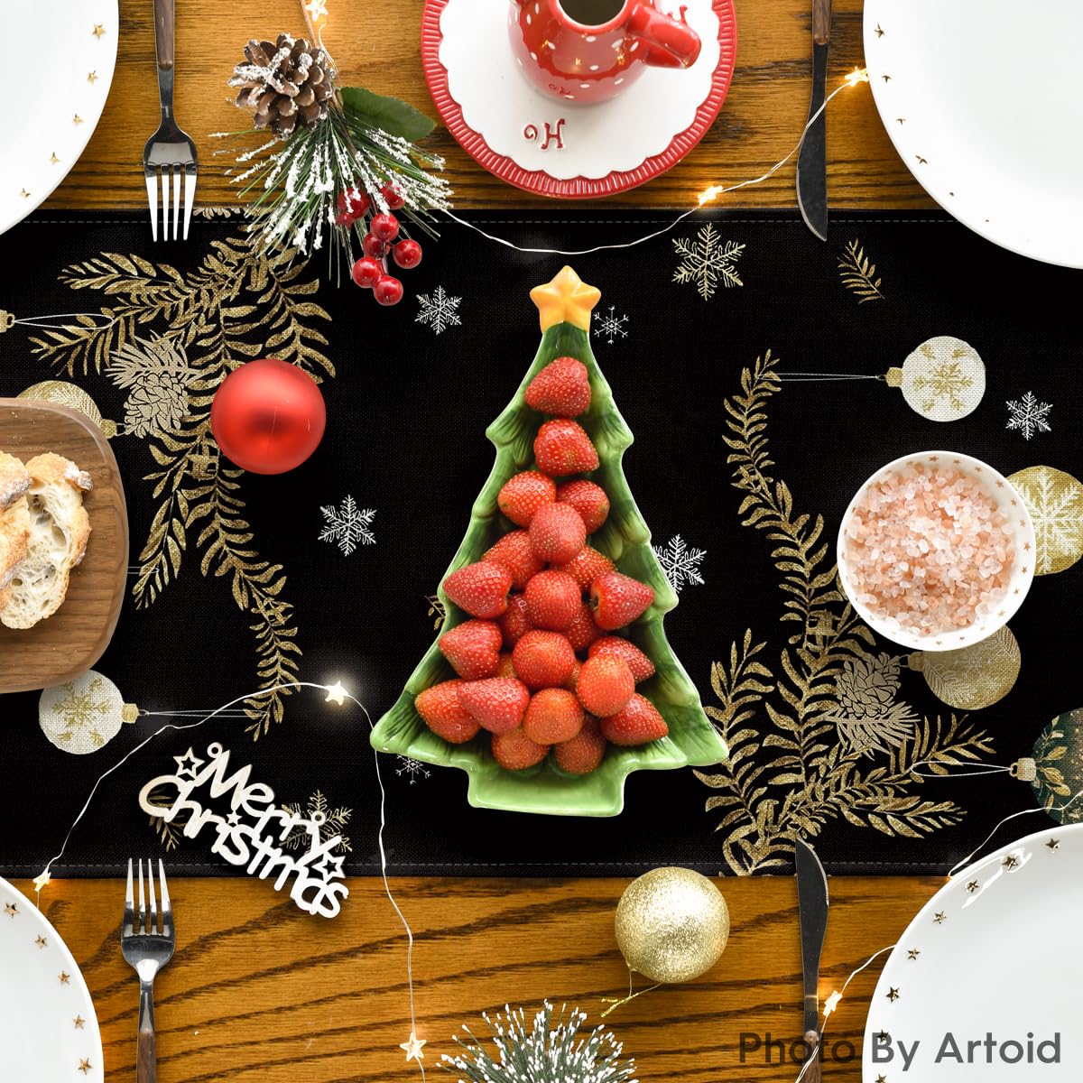 Artoid Mode bright color runner adds visual impact to meals