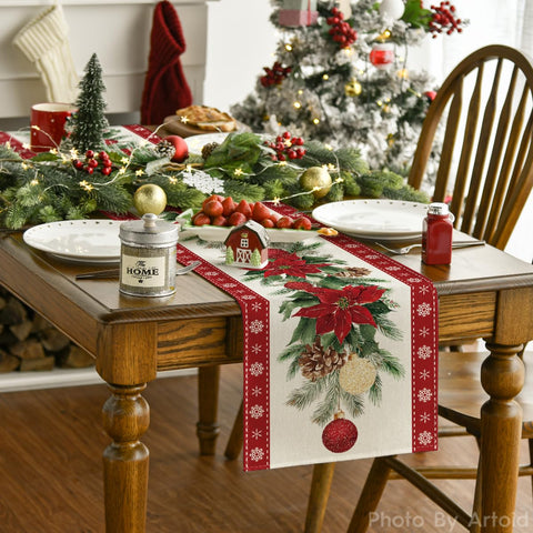 Artoid Mode bright holiday pattern close-up highlights vibrant colors for seasonal dining.