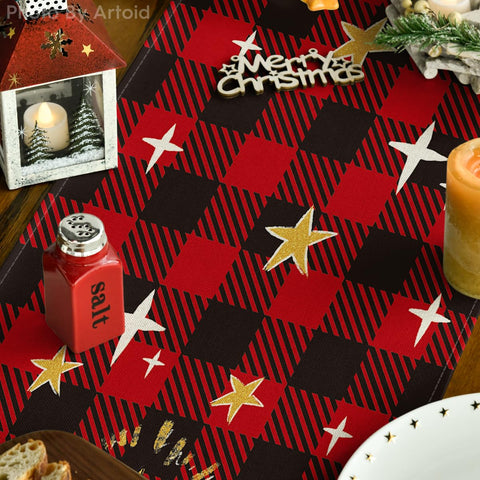 Artoid Mode Kogiya table runner on dining table set for four to six guests