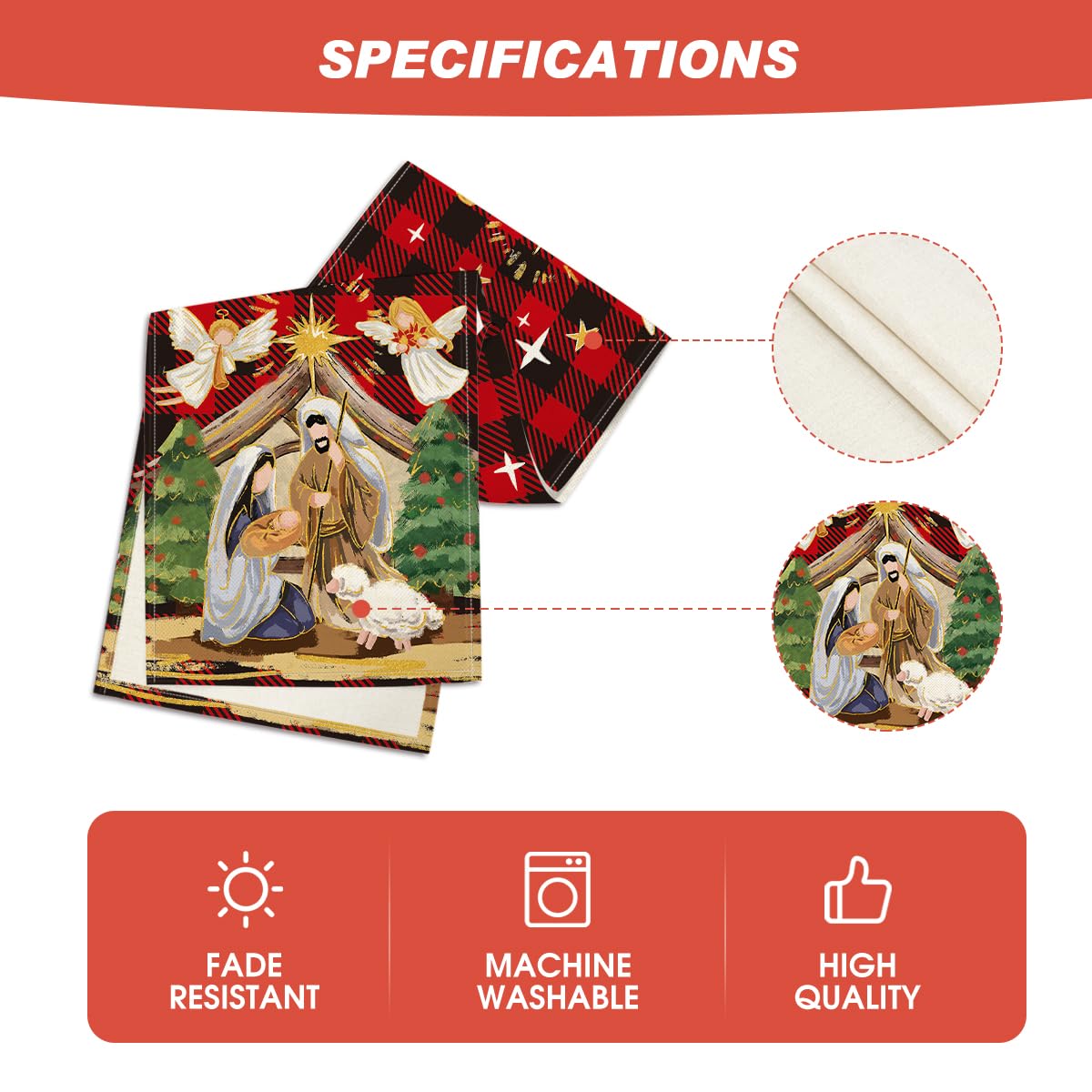 Artoid Mode Christmas decor table runner on holiday table setting
