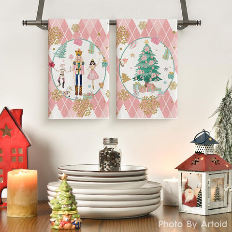 Artoid Mode Christmas kitchen decor towels brighten counters and protect cookware.