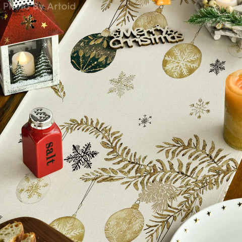 Artoid Mode Christmas kitchen-dining runner brightens meals and protects tabletops during celebrations.