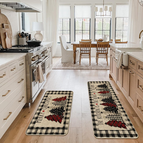 Artoid Mode Christmas kitchen mat 24x59 creates festive ambiance and durable comfort.