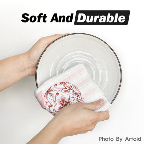 Artoid Mode Christmas-pattern towels brighten counters while cleaning spills.