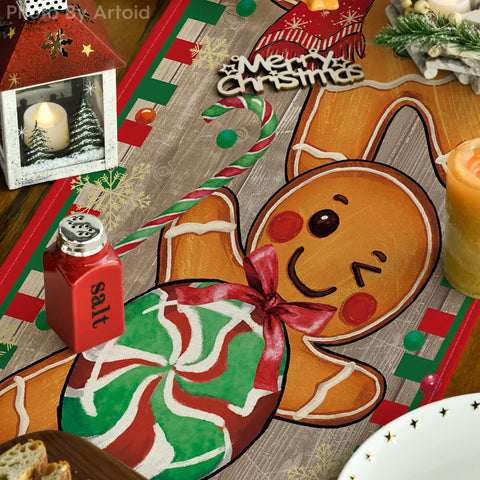 Artoid Mode Christmas runner protects tabletops during festive gatherings.