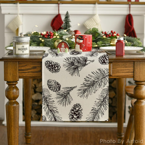 Artoid Mode Christmas table runner 13x108 elevates seasonal tablescapes with easy setup