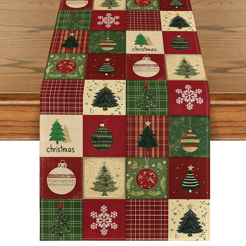 Artoid Mode Xmas Tree table runner 13x72 for festive meals and holiday ambiance.