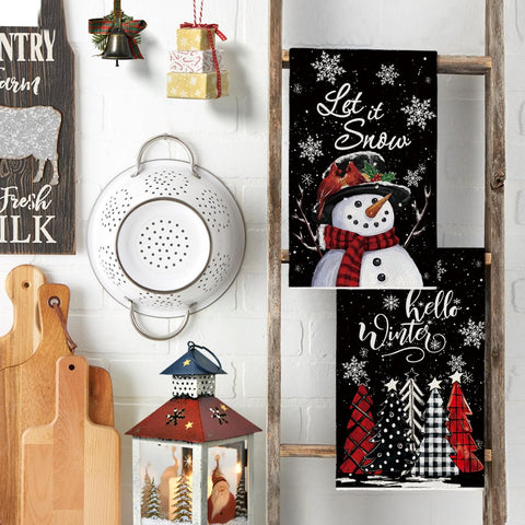 Artoid Mode Christmas trees towels add cozy decor and reliable drying capability