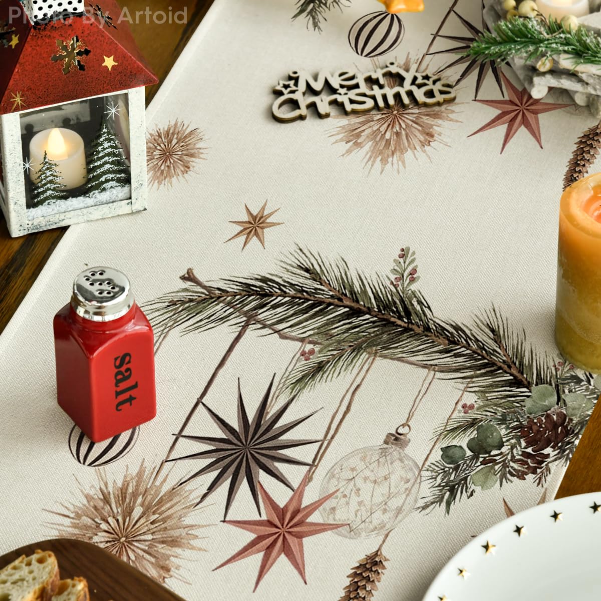 Artoid Mode colorful holiday decor elevates kitchen and dining ambience.
