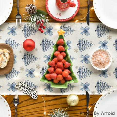 Artoid Mode colorful holiday table decoration on a dining surface