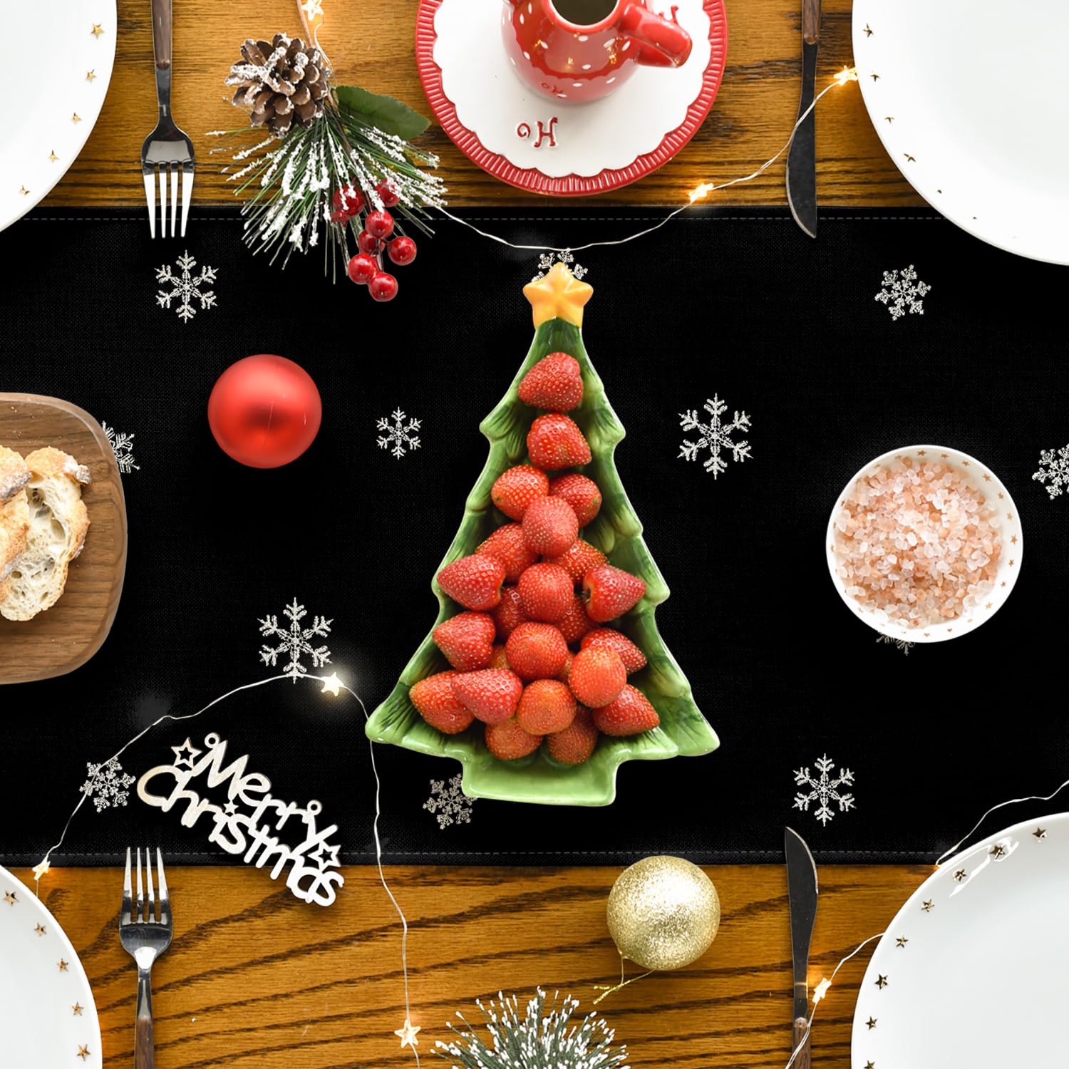 Artoid Mode Colorful holiday table runner adds vibrant décor to meals