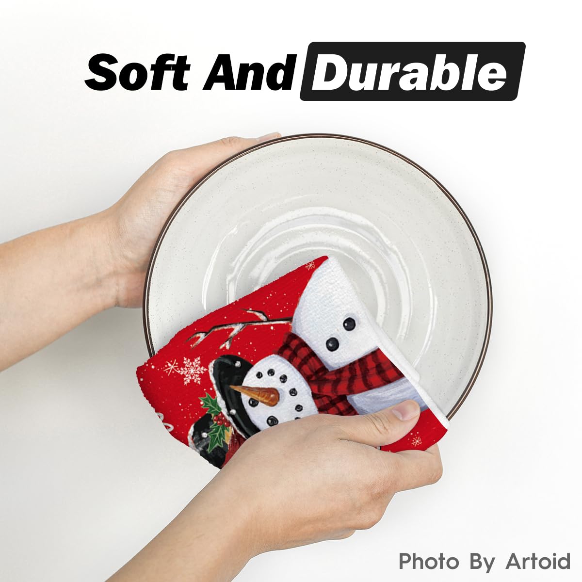 Artoid Mode colorful patterned towel brightens kitchen spaces and daily cleanup.