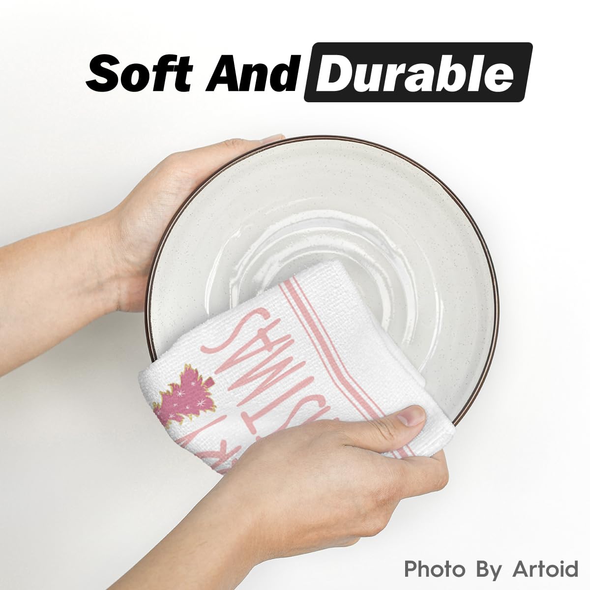 Artoid Mode cute pattern dish towel pairs with seasonal decor and cleaning tasks.