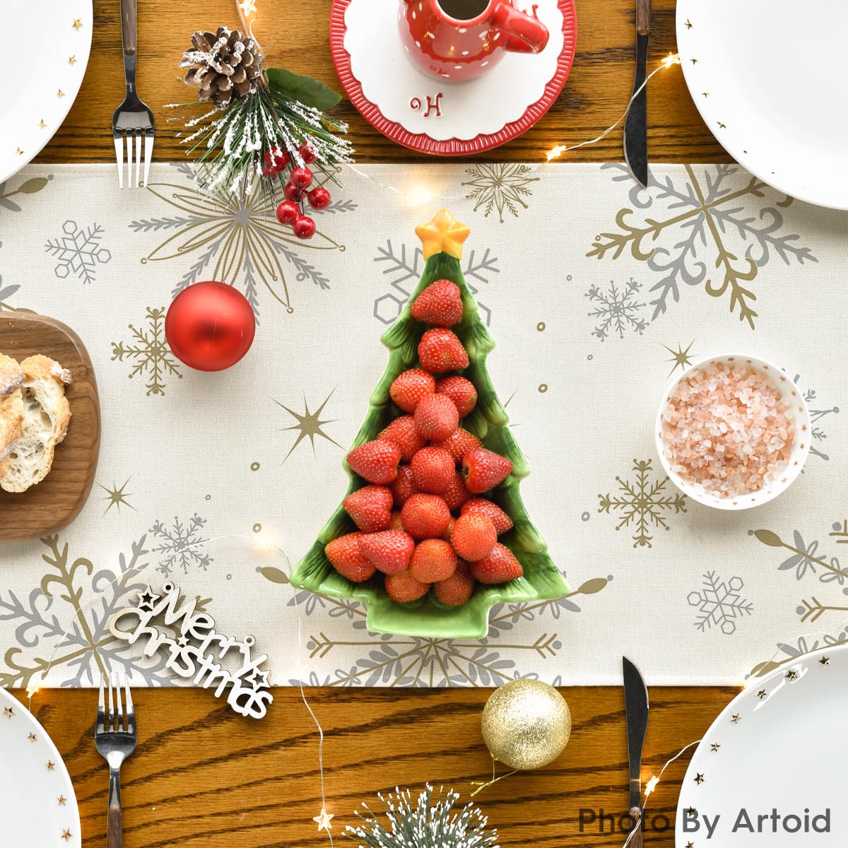 Artoid Mode durable polyester runner protects table surfaces