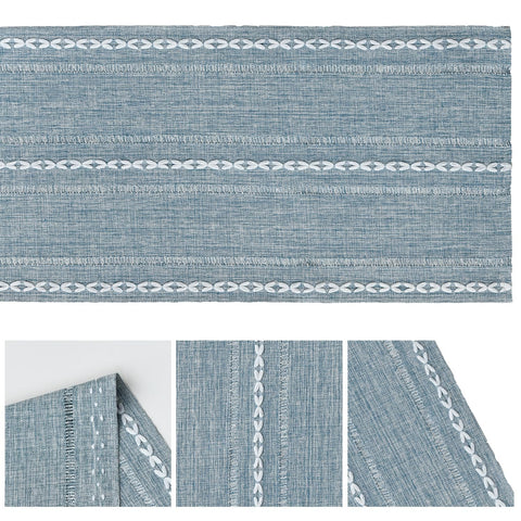 Artoid Mode dusty blue table runner ideal for everyday meals and celebrations