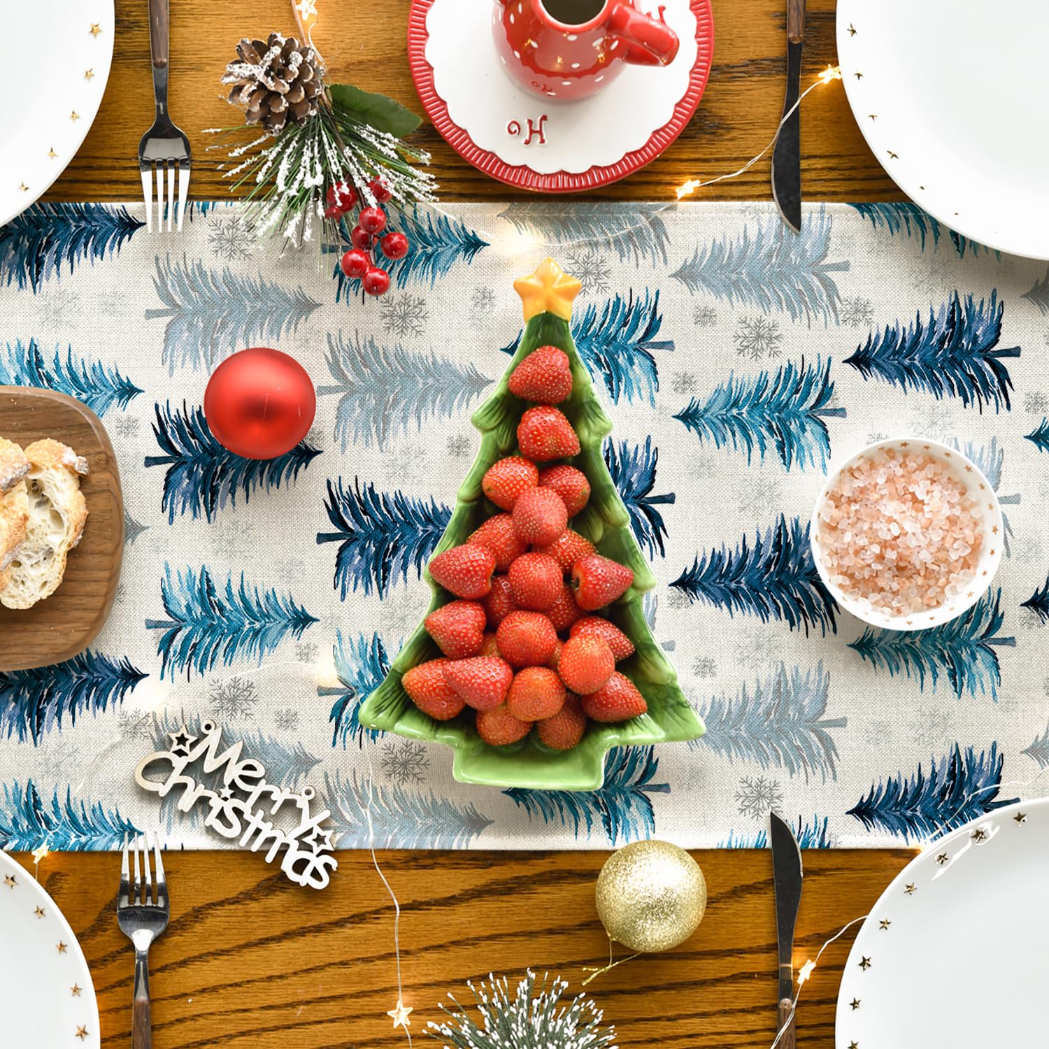 Artoid Mode easy care polyester table runner stays vibrant after washing.