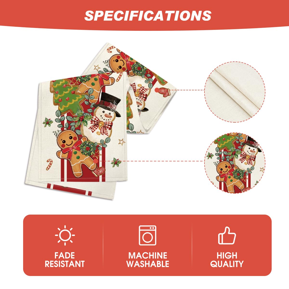 Artoid Mode machine washable table runner easy care