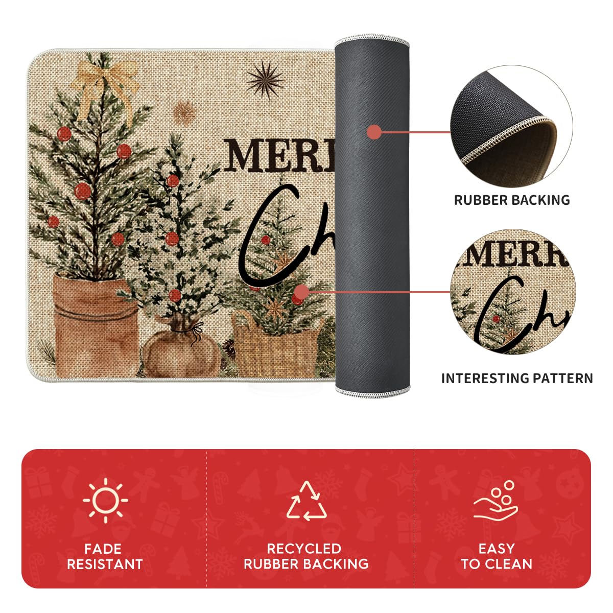 Artoid Mode easy-clean kitchen mat; hose-off or mild detergent wipe for dirt removal.