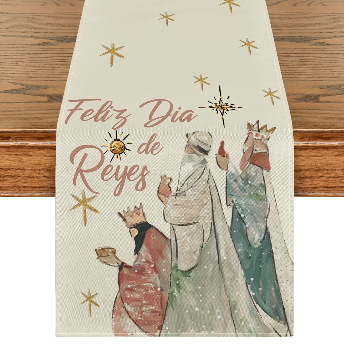 Artoid Mode Epiphany Day table runner protects your surface while adding festive charm