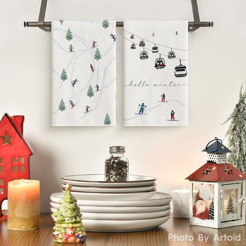 Artoid Mode farmhouse dish towels in rustic style ideal for daily drying and cleanup.
