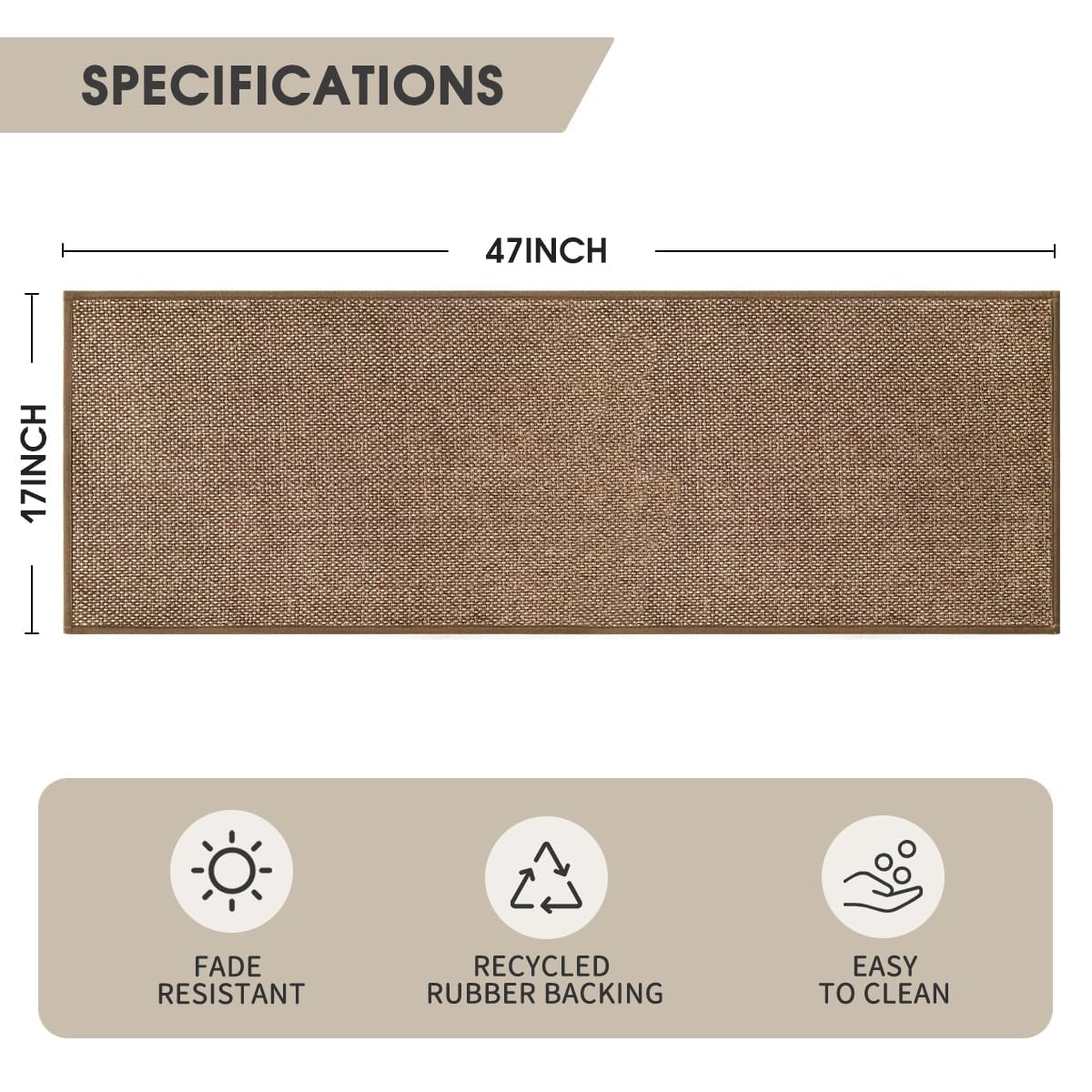 Artoid Mode front-of-sink mat fits 17x47 inches.