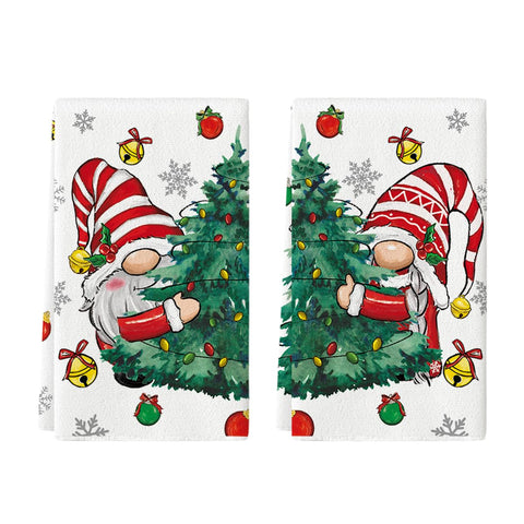Artoid Mode gnomes pattern dish towels brighten your kitchen while protecting cookware.