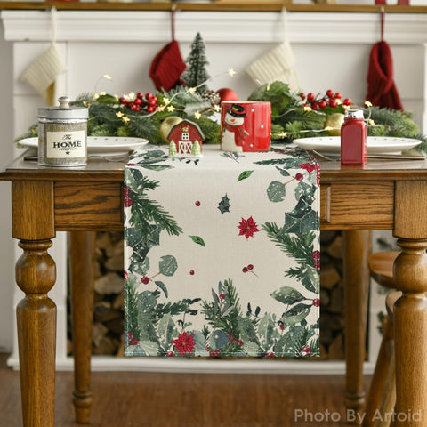 Artoid Mode 13x108 inch table runner on large dining table