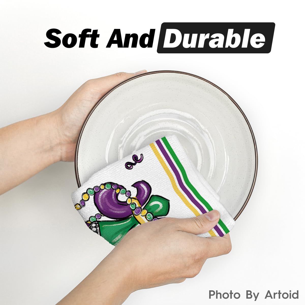 Artoid Mode 18x26 inch dish towels set offers two-piece practicality.
