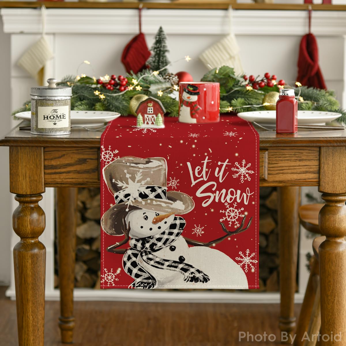 Artoid Mode bright color prints elevate holiday dining and party decor.