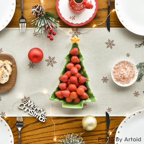 Artoid Mode holiday dining setup shows vibrant color and generous length.